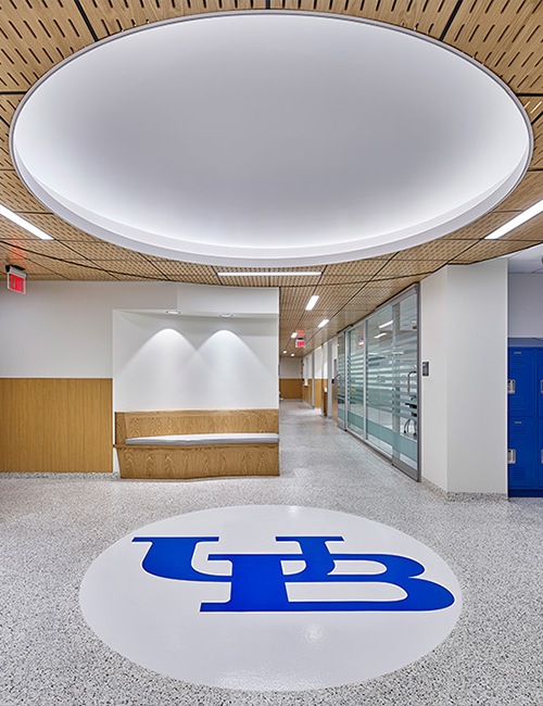 Interior of a dental school building