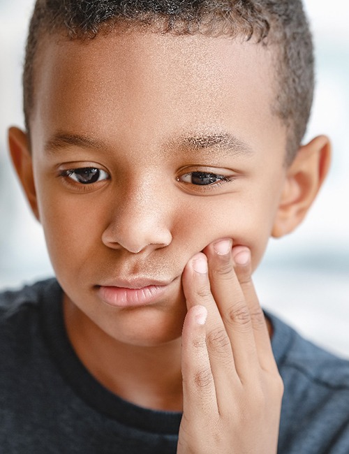 young boy with dental emergency in Copperas Cove