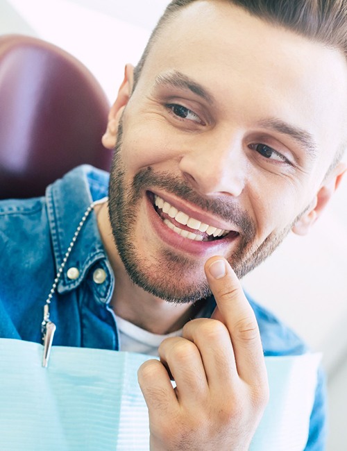 patient smiling after getting dental implants in Copperas Cove