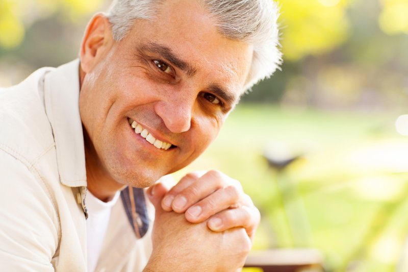 man smiling with dental implants in Copperas Cove